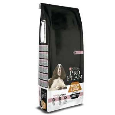 Pro Plan Adult 7+ Medium & Large Sensitive Skin корм для Пожилых собак Средних и Крупных пород с чувствительной кожей (Лосось)